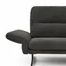 Ecksofa Alexander -  3-Sitzer mit Longchair rechts inkl. Kopfstütze/Armlehne verstellbar, Stoff, Braungrün