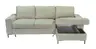 Ecksofa - 2-Sitzer, Ecke rechts inkl. Schlaffunktion und Bettkasten, Stoff, Creme