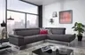Ecksofa - 2-Sitzer mit Ecke rechts, Stoff, Anthrazit