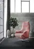 Relaxsessel Girona -  inklusive motorischer Relaxfunktion, Stoff, Leder, Rose