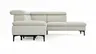 Ecksofa Felipa - 2,5-Sitzer mit Ecke rechts inkl. Armlehne verstellbar und Rückenlehne/Sitztiefe verstellbar (motorisch), Stoff, Natur