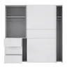 Schwebetürenschrank FJOLLA - B ca. 200,1 cm, Weiß