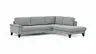 Ecksofa Oviedo - 2,5-Sitzer mit Ecke rechts inkl. Drehsitz, Stoff, Hellgrau
