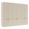 Drehtürenschrank Matera - BTH ca. 301x60x235 cm, Lack Kaschmir, Abs. Pfirsich
