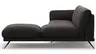 Ecksofa Valdemoro - 2,5-Sitzer mit Longchair rechts inkl. Rückenlehne verstellbar, Stoff, Anthrazit