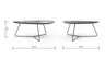 Couchtisch Fano - LBH ca. 87x78x33 cm, HPL Laminat, Graubraun
