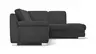 Ecksofa Tavira - 2,5-Sitzer mit Ecke rechts, Stoff, Anthrazit