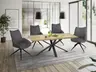 Stuhl MAUREEN - drehbar, Stoff, Grau
