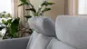 Sofa Nevin - 2,5-Sitzer inkl. Kopfpolsterverstellung, Stoff, Silbergrau