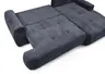 Ecksofa - 2-Sitzer mit Longchair rechts, Stoff, Dunkelblau