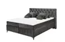 Boxspringbett - Liegefläche ca. 180x200 cm, Stoff Espresso