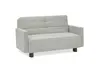 Faltsofa Easy - 2-Sitzer, ca. 140 cm inkl. Schlaffunktion/Topper/Armteil verstellbar, Stoff, Grau