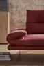 Sofa Lucero - 2,5-Sitzer inkl. Rückenlehne verstellbar, Leder, Weinrot