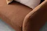 Ecksofa Enna - Longchair Links mit 1,75-Sitzer, inkl. motorischer Relaxfunktion, Stoff, Terracotta