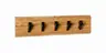 Wandgarderobe - B ca. 60 cm, Akazie, Schwarz