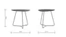 Ecktisch Fano - LBH ca. 59x50x50 cm, Fenix, Aubergine