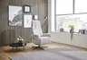 Sessel - Größe M, Relaxfunktion, Stoff, Silbergrau