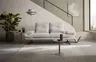 Sofa Lucero 2.0 - 2-Sitzer inkl. Drehsitz, Rollout-Armlehne und Sitztiefe verstellbar, Stoff, Offwhite