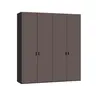 Drehtürenschrank JOIN IT- B ca. 202 cm, Schwarz, Glas, Braun