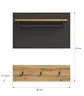Garderobe - inkl. Sitzkissen, Basalt grau, Artisan Eiche Nachbildung