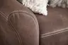 Sofa Canterbury - Recamiere links, Stoff, Dunkelbraun