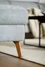 Hocker Jacksonville - LB ca. 112x67 cm, Stoff, Hellblau