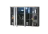 Spiegelschrank- B ca. 110 cm, Dunkelgrau, Eiche Dekor, Spiegel