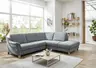 Ecksofa - 2,5-Sitzer mit Ecke rechts, Stoff, Eisengrau