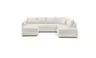 Wohnlandschaft JOSY - Longchair links, 1,5-Sitzer, Ecke rechts inkl. Schlaffunktion mit Bettkasten, Stoff, Beige