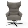 Drehsessel Houston Relax - Größe M, inkl. Relaxfunktion + Gasdruckfeder, Stoff, Taupe