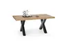 Esstisch SITTING EASY - LB ca. 160x90 cm, Wildeiche massiv geölt, Schwarz