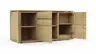 Sideboard Amora - schwenkbar, Wildeiche massiv bianco