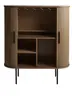 Highboard - B ca. 100 cm, Eiche Furnier, Smoked