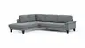 Ecksofa Oviedo - Ecke links mit 2,5-Sitzer inkl. Drehsitz, Stoff, Grau