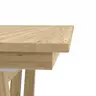 Esstisch Faro Plus - LB ca. 180x90 cm, Tisch verlängerbar (Klappeinlage einseitig), Wildeiche massiv, Bianco