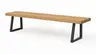 Holzbank Clifton - Breite ca. 200cm, Zerreiche massiv, natur