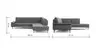 Ecksofa Houston - 2,5-Sitzer, Eckelement und 1-Sitzer mit Abschlussteil rechts,  inkl. Sitztiefenverstellung und Armlehne klappbar, Leder, Dunkelbraun