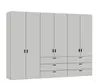 Drehtürenschrank JOIN IT- B ca. 303 cm, Hellgrau