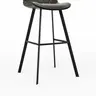 Barhocker Wesley - Stoff, Graphit