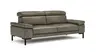 Sofa Hudson - 3-Sitzer, inkl. Kopfteil verstellbar, Leder, Braungrün