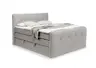 Boxspringbett HOLLIE- Liegefläche ca. 180x200 cm, Stoff, Beige, Bonell, Inkl. Topper