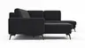 Wohnlandschaft Enna - Longchair links, 2,5-Sitzer, Ecke rechts, Stoff, Anthrazit