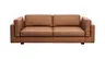 Sofa Aprino 3 - 3,5-Sitzer XXL, Dickleder, Cognac, Armlehne Kissen