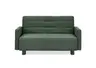 Faltsofa Easy - 2-Sitzer, ca. 140 cm inkl. Schlaffunktion/Topper/Armteil verstellbar, Stoff, Dunkelgrün