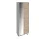 Garderobenschrank - B ca. 70 cm, Kreidefarben, Eiche bianco massiv geölt