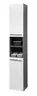 Hochschrank- B ca. 34 cm, Anthrazit, Weiß, Hochglanz