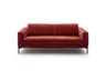 Sofa Lenni Full - 3-Sitzer, Stoff, Rubinrot, bündige Kissen