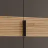 Drehtürenschrank FALLEA- B ca. 265 cm, Wildeiche Natur, Dunkelgrau