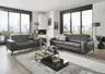 Sofa - 3-Sitzer, Kopfteil verstellbar, Stoff, Graphit