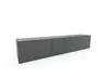 Lowboard Casello - BHT ca. 270x56x47 cm, Lack Matt, Anthrazit